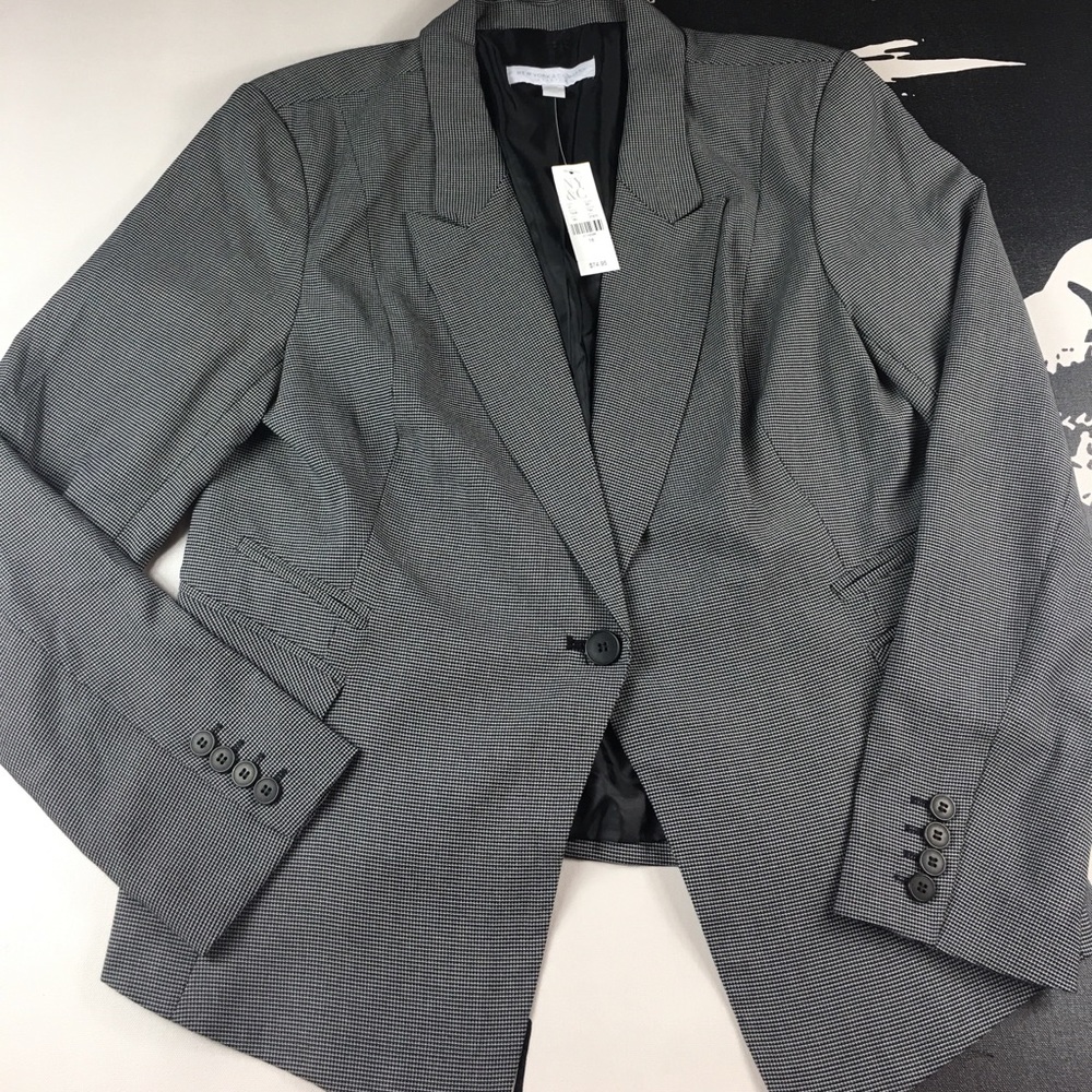 New York & Company Womens Gray Blazer